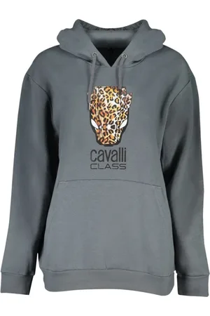 Roberto Cavalli Dames, Sweatshirts & Hoodies, Grijs, Maat: L Fleece