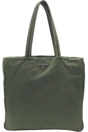 Prada Dames, Pre-owned, Groen, Maat: ONE Size Nylon