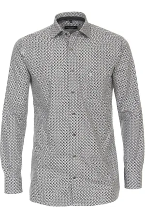 Casa Moda Heren, Overhemden, Grijs, Maat: 2XS