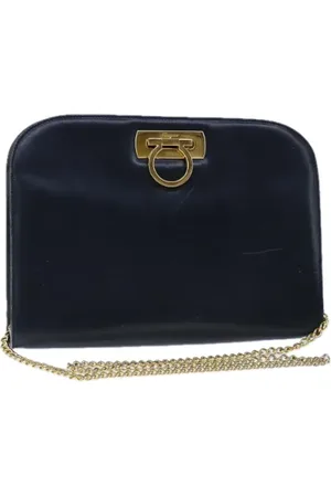 Salvatore Ferragamo Dames, Pre-owned, Blauw, Maat: ONE Size Leer