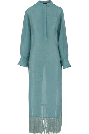 ‎Taller Marmo‎ Dames, Jurken, Blauw, Maat: XS Linnen