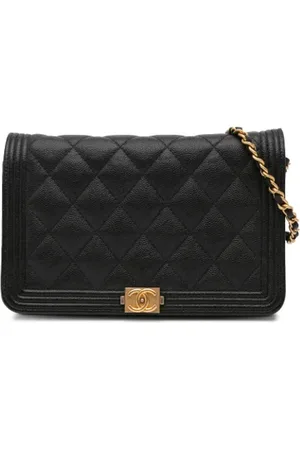 CHANEL Dames, Pre-owned, Zwart, Maat: ONE Size Leer