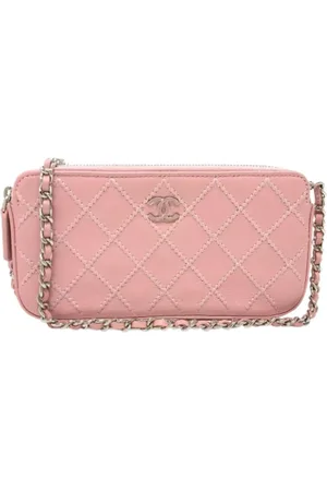 CHANEL Dames, Pre-owned, Roze, Maat: ONE Size Leer