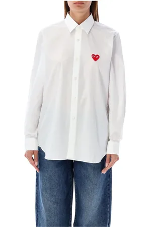 Comme des Garçons Heren, Blouses & Shirts, Wit, Maat: XS Katoen