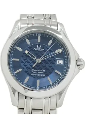 Omega Heren, Pre-owned, Blauw, Maat: ONE Size Zijde