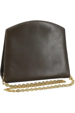 Salvatore Ferragamo Dames, Pre-owned, Bruin, Maat: ONE Size Leer