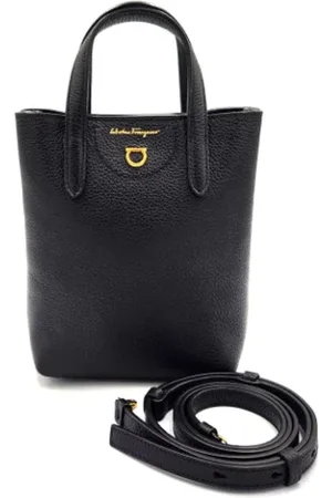 Salvatore Ferragamo Dames, Pre-owned, Zwart, Maat: ONE Size Leer