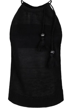 Max Mara Dames, Tops, Zwart, Maat: L Linnen