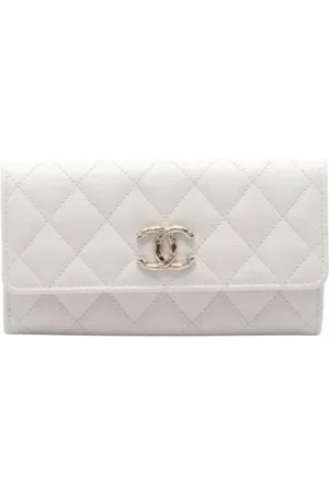 CHANEL Dames, Pre-owned, Wit, Maat: ONE Size Leer