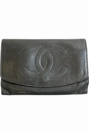 CHANEL Dames, Pre-owned, Zwart, Maat: ONE Size Leer