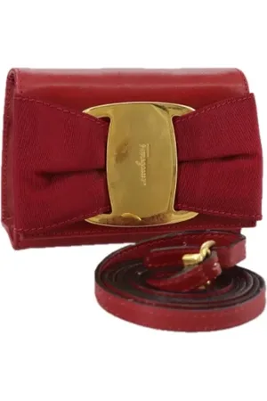 Salvatore Ferragamo Dames, Pre-owned, Rood, Maat: ONE Size Leer