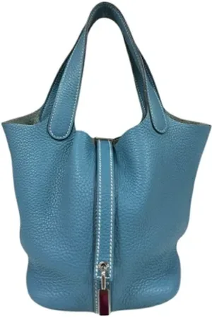 Hermès Dames, Pre-owned, Blauw, Maat: ONE Size Leer