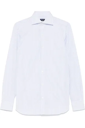 Finamore Heren, Overhemden, Blauw, Maat: 2XL Katoen
