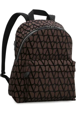 VALENTINO GARAVANI Heren, Tassen, Bruin, Maat: ONE Size Katoen