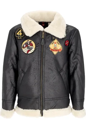 Alpha Industries Heren, Jassen, Zwart, Maat: M Leer