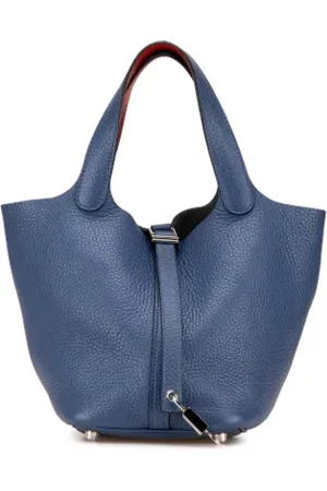Hermès Dames, Pre-owned, Blauw, Maat: ONE Size Leer