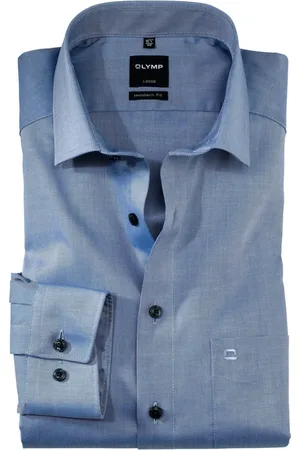 Olymp Heren, Overhemden, Blauw, Maat: L