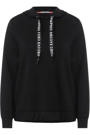 CECIL Dames, Sweatshirts & Hoodies, Zwart, Maat: S