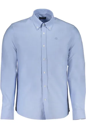 North Sails Heren, Overhemden, Blauw, Maat: M Katoen