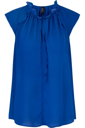 Marc Cain Dames, Blouses & Shirts, Blauw, Maat: S Poliester