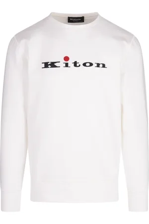 Kiton Heren, Sweatshirts & Hoodies, Wit, Maat: 2XL Katoen
