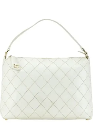 CHANEL Dames, Pre-owned, Wit, Maat: ONE Size Leer