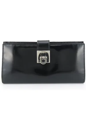 Salvatore Ferragamo Dames, Pre-owned, Zwart, Maat: ONE Size Leer
