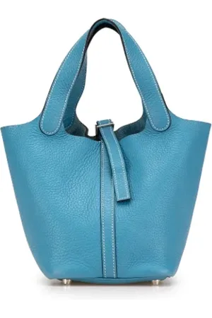 Hermès Dames, Pre-owned, Blauw, Maat: ONE Size Leer