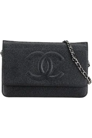 CHANEL Dames, Pre-owned, Zwart, Maat: ONE Size Leer