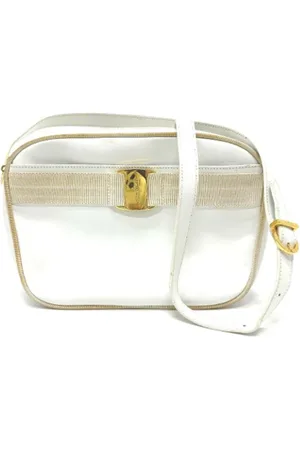 Salvatore Ferragamo Dames, Pre-owned, Wit, Maat: ONE Size Leer