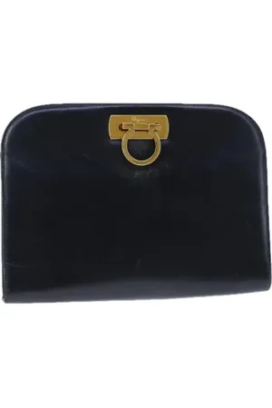 Salvatore Ferragamo Dames, Pre-owned, Zwart, Maat: ONE Size Leer