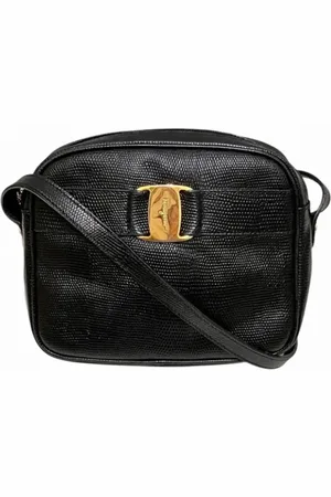 Salvatore Ferragamo Dames, Pre-owned, Zwart, Maat: ONE Size Leer