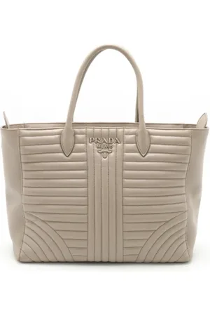 Prada Dames, Pre-owned, Grijs, Maat: ONE Size Leer