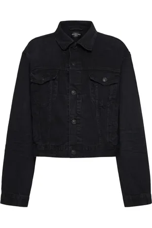Balenciaga Dames, Jassen, Zwart, Maat: S Denim