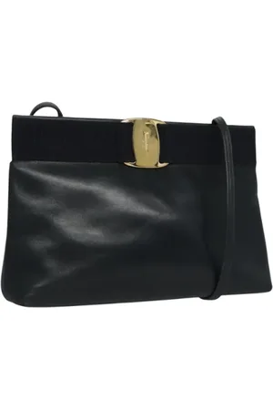Salvatore Ferragamo Dames, Pre-owned, Blauw, Maat: ONE Size Leer