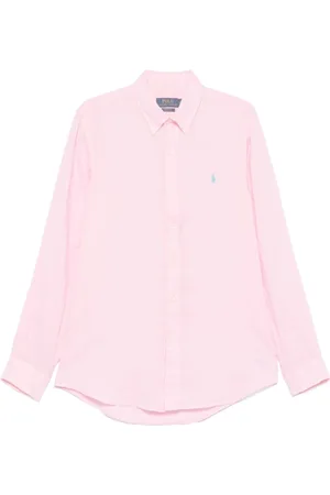 Ralph Lauren Heren, Overhemden, Roze, Maat: S Linnen