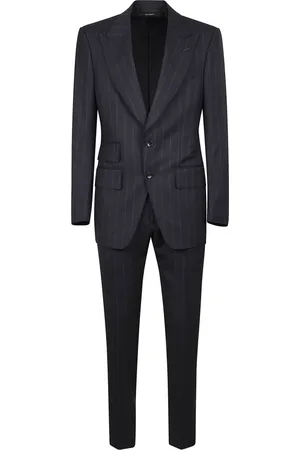 Tom Ford Heren, Pakken, Blauw, Maat: M Wol