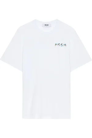 Msgm Heren, Tops, Wit, Maat: M Jersey