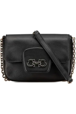 Salvatore Ferragamo Dames, Pre-owned, Zwart, Maat: ONE Size Leer
