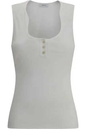 Salvatore Ferragamo Dames, Tops, Wit, Maat: M