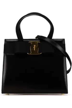 Salvatore Ferragamo Dames, Pre-owned, Zwart, Maat: ONE Size Leer