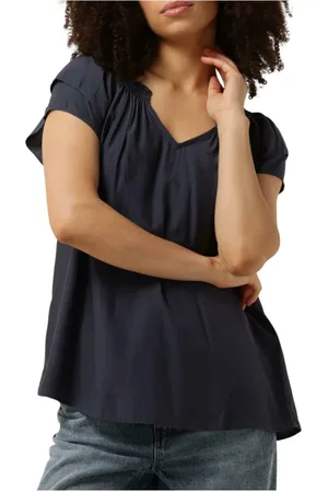 Co`Couture Dames, Blouses & Shirts, Blauw, Maat: M Denim