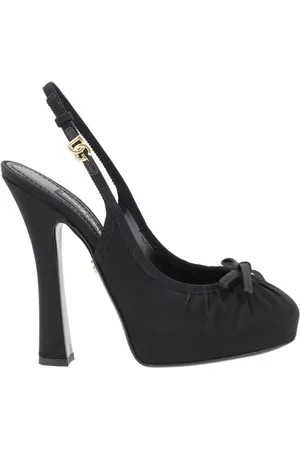 Dolce & Gabbana Dames, Schoenen, Zwart, Maat: 36 1/2 EU Satijn