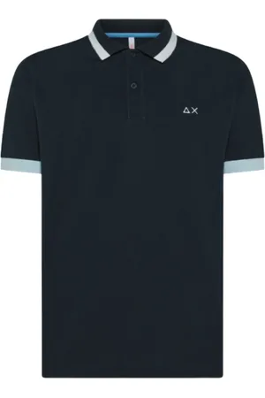 sun68 Heren, Tops, Blauw, Maat: L Katoen