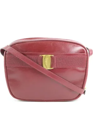 Salvatore Ferragamo Dames, Pre-owned, Rood, Maat: ONE Size Leer