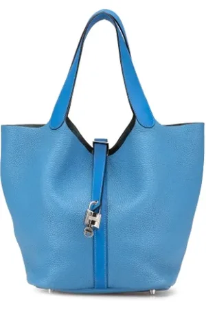Hermès Dames, Pre-owned, Blauw, Maat: ONE Size Leer