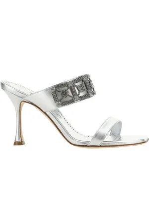 Manolo Blahnik Dames, Schoenen, Blauw, Maat: 36 1/2 EU Leer