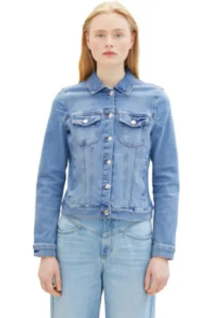 TOM TAILOR Dames, Jassen, Blauw, Maat: S Denim