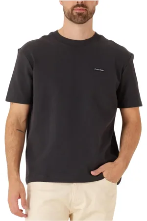 Calvin Klein Heren, Tops, Zwart, Maat: M Katoen