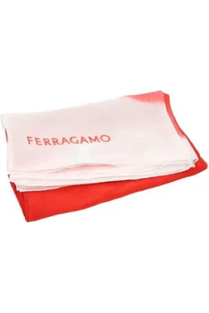 Salvatore Ferragamo Dames, Pre-owned, Rood, Maat: ONE Size Zijde